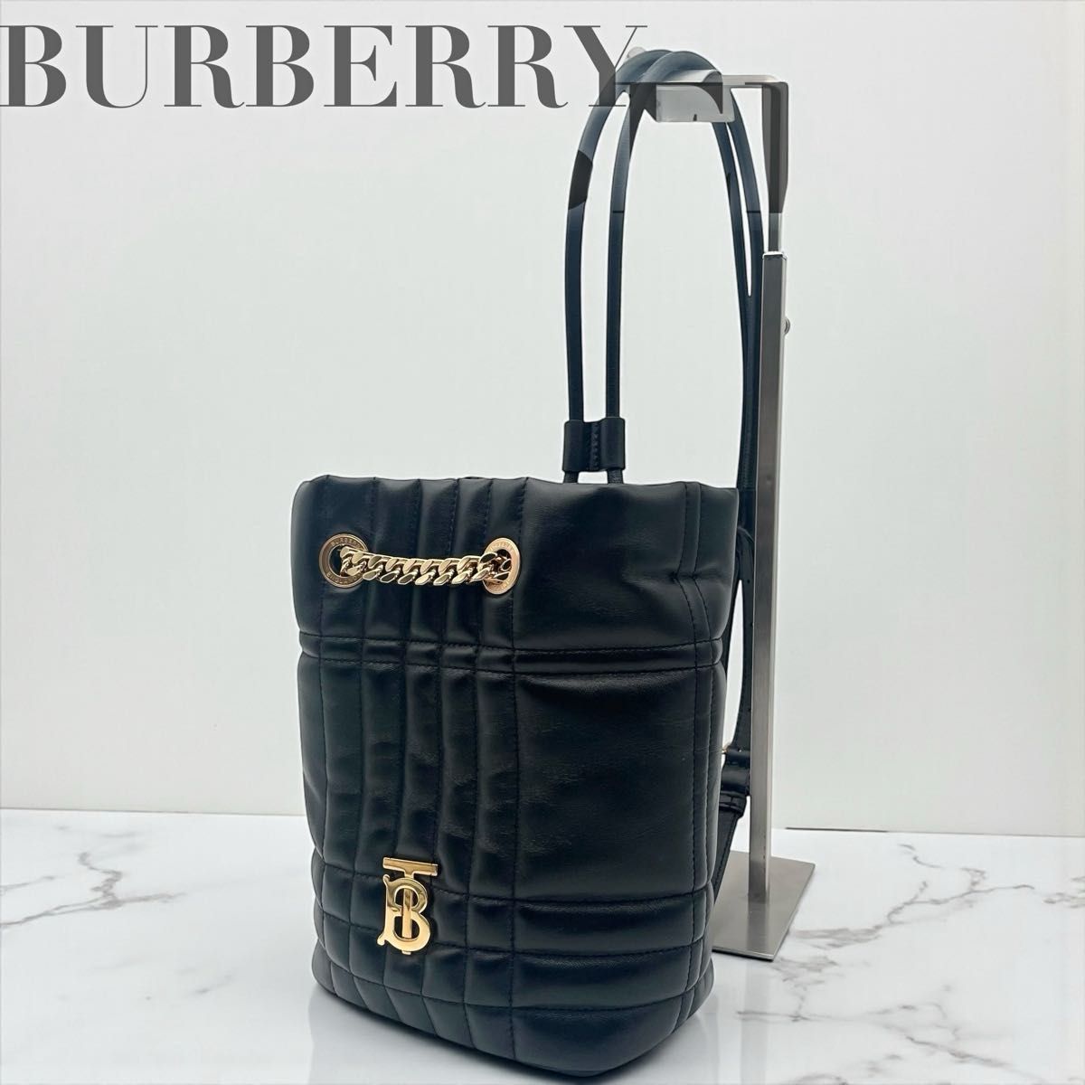 バーバリー Burberry チェーン ショルダーバッグ レザー キルティング 