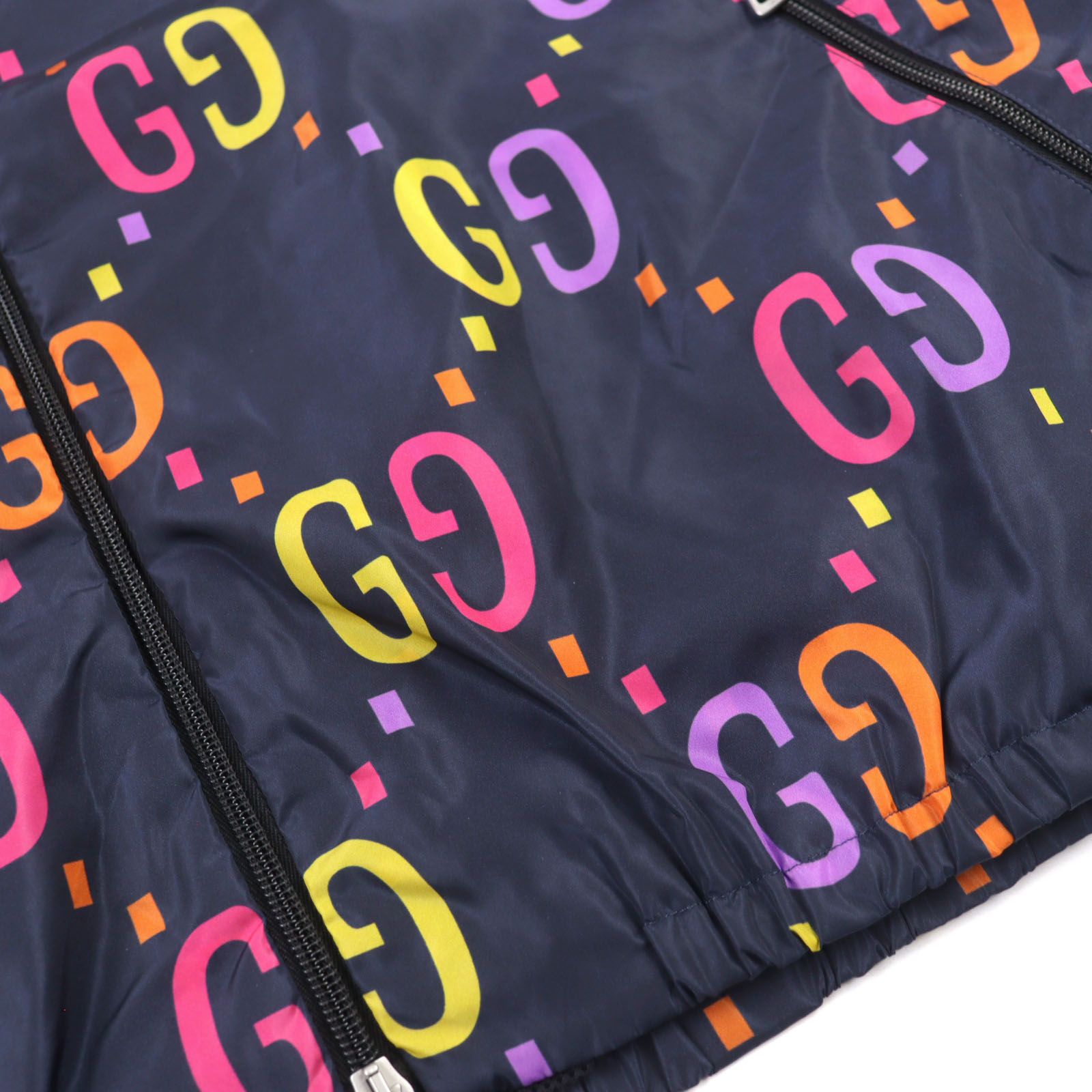 美品○GUCCI グッチ 697621 ジャンボGG レザーパーツ フーデッド