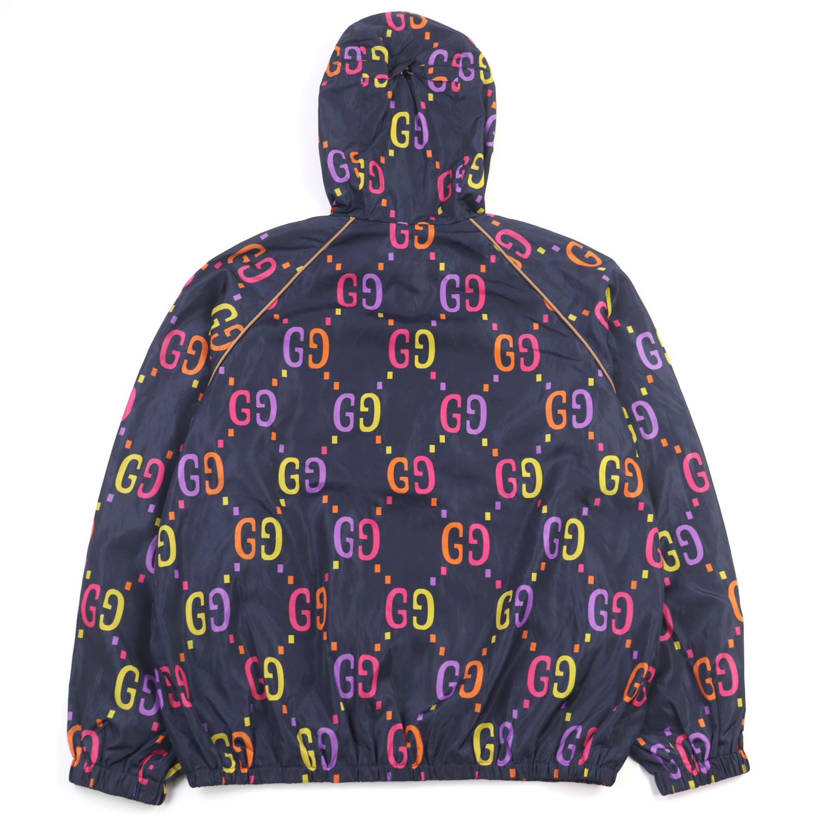 美品○GUCCI グッチ 697621 ジャンボGG レザーパーツ フーデッド