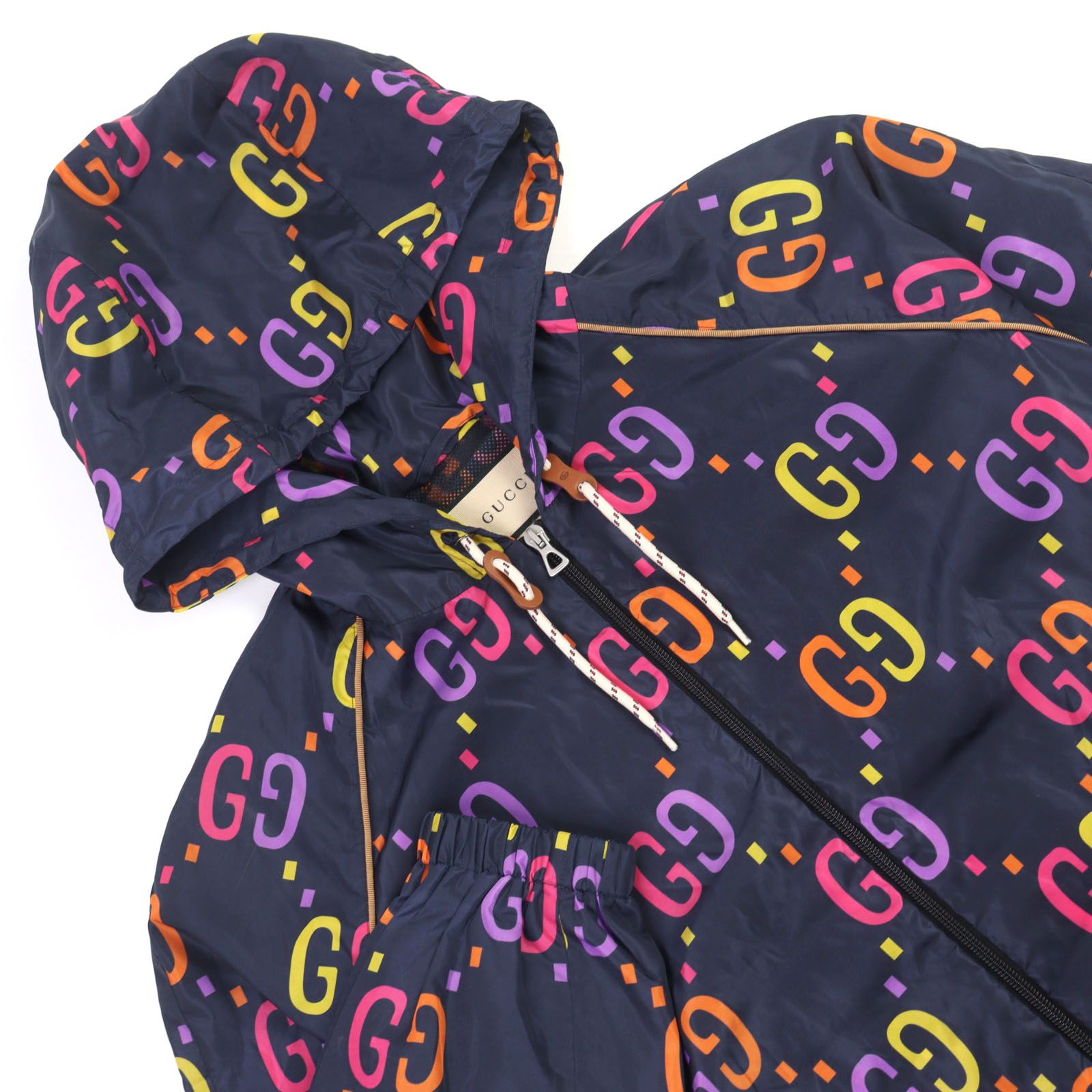 美品○GUCCI グッチ 697621 ジャンボGG レザーパーツ フーデッド 美品○GUCCI グッチ 697621 ジャンボGG レザーパーツ フーデッド