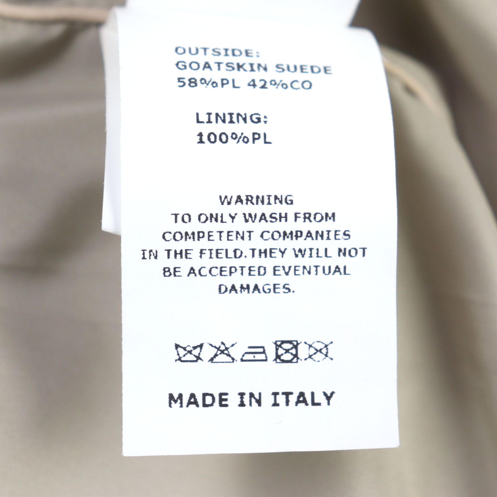 美品○EMMETI エンメティ 01-207-08-122465 ヤギ革 ロゴジップ