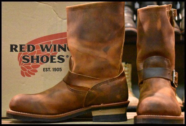 8.5 D 11年 レッドウィング 2972 エンジニア 茶 カッパー ラフ＆タフ スチールトゥ ブラウン ブーツ redwing FK 395