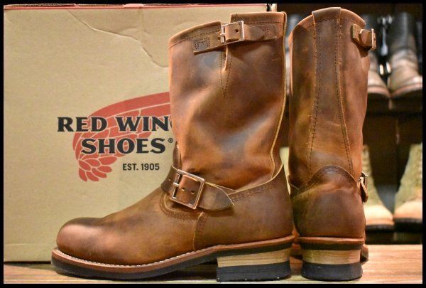  8 5 D 11年 レッドウィング 2972 エンジニア 茶 カッパー ラフ＆タフ スチールトゥ ブラウン ブーツ redwing FK 395 エンジニアブーツ ブーツ 革靴