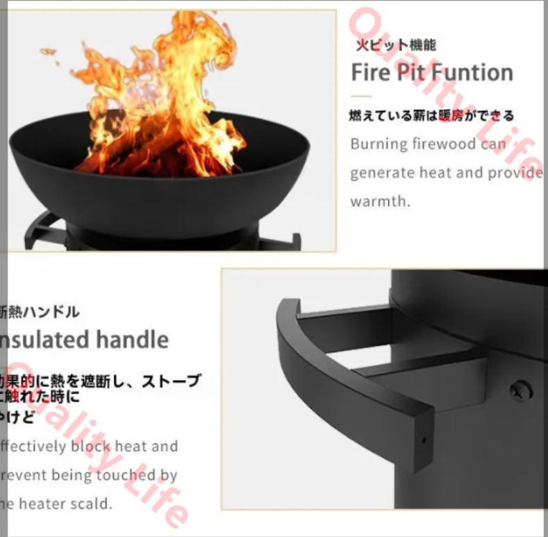 庭園用囲炉裏暖房バーベキュー炉立式薪ストーブ多機能暖炉ガーデンストーブ