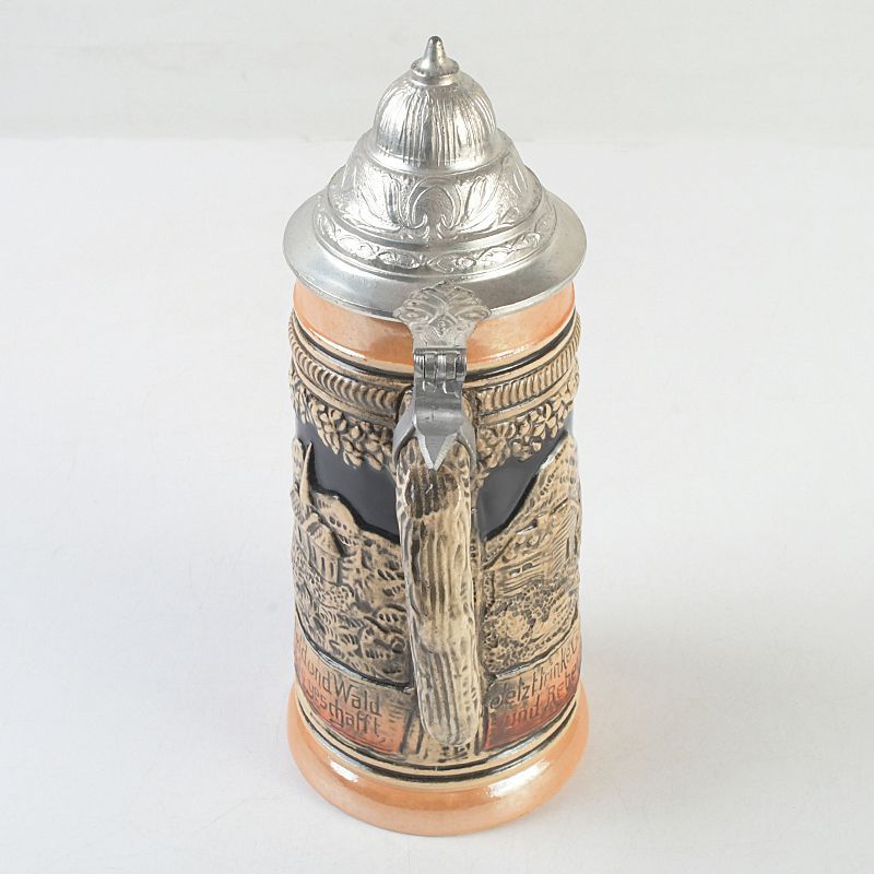 アンティーク ドイツ製 色絵人物文 銅装飾 ビアジョッキ N S482 - メルカリ