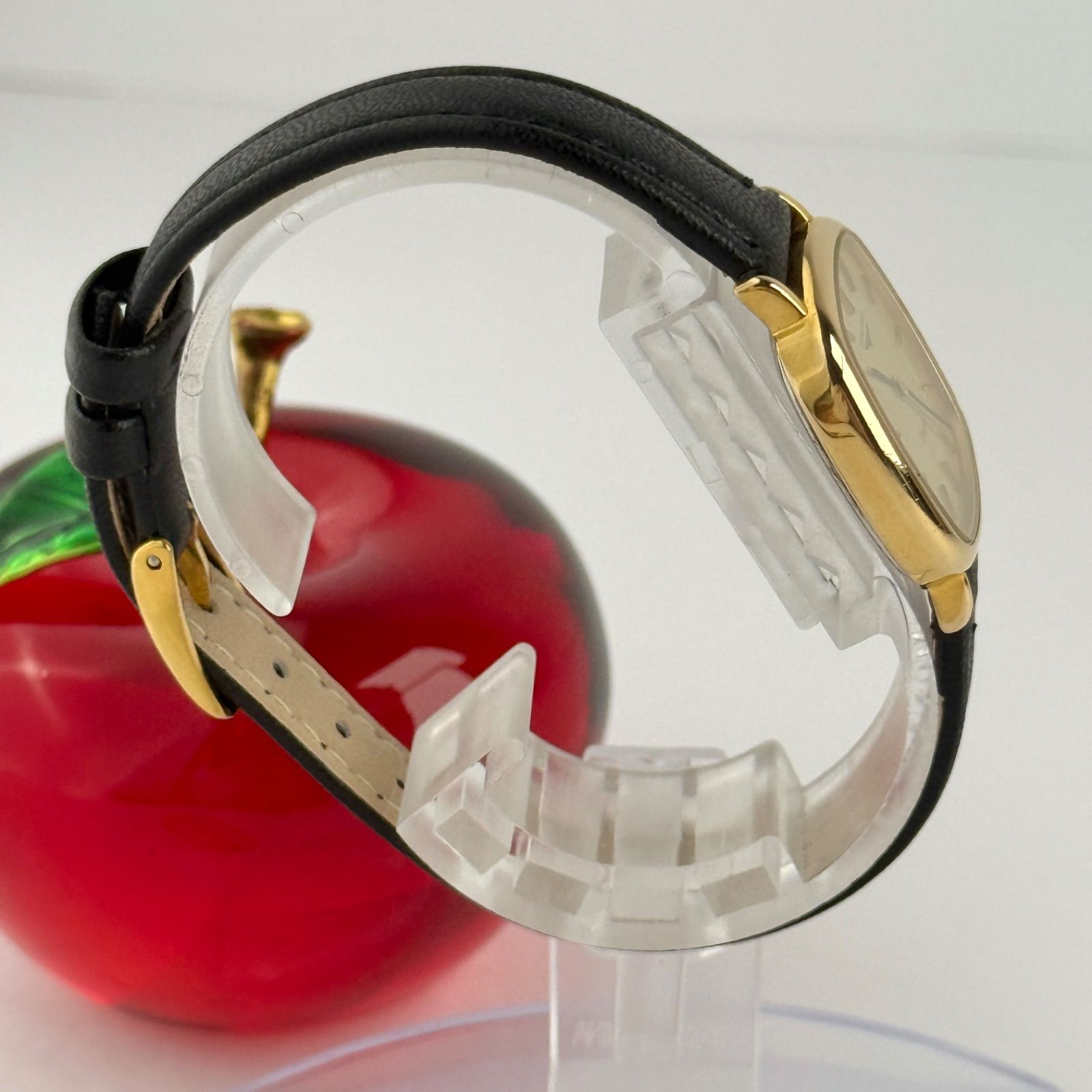 ロンジン ゴールド クォーツ 新品ベルト 新品電池 レディース 腕時計