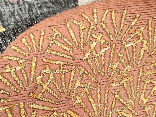  上 創業280年 誉田屋源兵衛 六通柄袋帯 梅 松 白金 共 き s 6 袋帯 帯