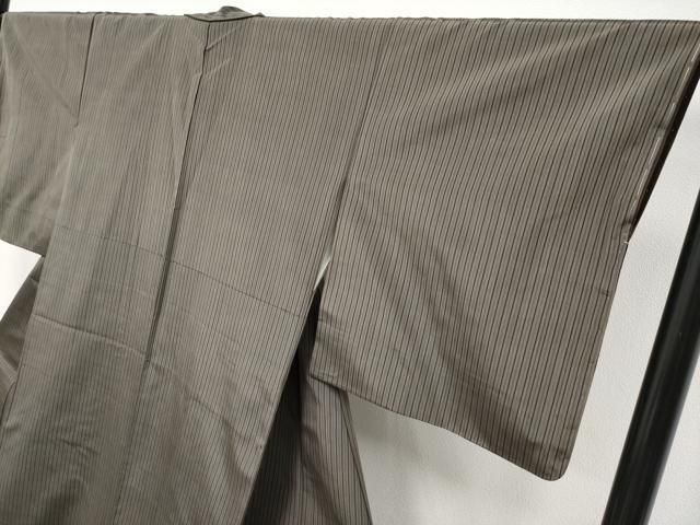 平和屋本店●極上　本場黄八丈　黒八丈　紬　平織　縞　黒橡色　逸品　CYAA4013s6 平和屋本店○極上 本場黄八丈 黒八丈 紬 平織 縞 黒橡色 逸品