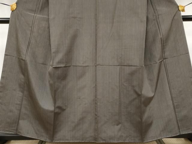 平和屋本店●極上　本場黄八丈　黒八丈　紬　平織　縞　黒橡色　逸品　CYAA4013s6 平和屋本店○極上 本場黄八丈 黒八丈 紬 平織 縞 黒橡色 逸品