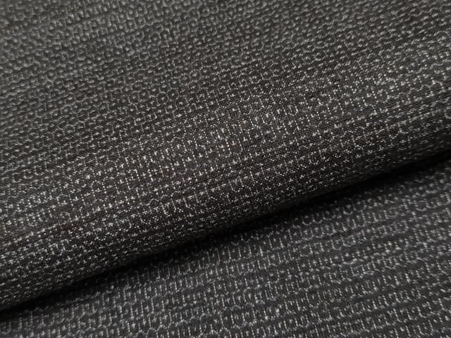  男性 本場結城紬 重要無形文化財 160亀甲 総詰め 黒地 三越扱い s 6 着物 着物 浴衣