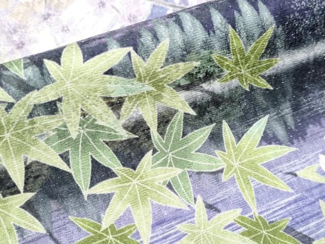 平和屋本店●極上　訪問着　富士山　枝垂れ桜　暈し染め　銀通し地　逸品　CYAA4052s6 平和屋本店○極上 訪問着 富士山 枝垂れ桜 暈し染め 銀通し地 逸品