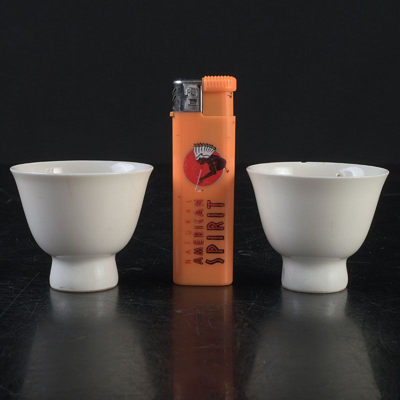 中国 徳化窯 白磁 煎茶器 ぐい呑み 一対 C S487 - メルカリ