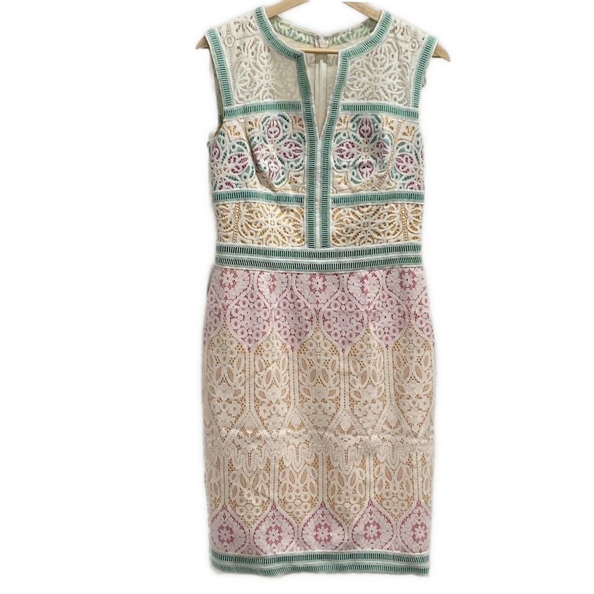 タダシショージ ワンピース サイズ4 XL レディース美品 - 白×グリーン