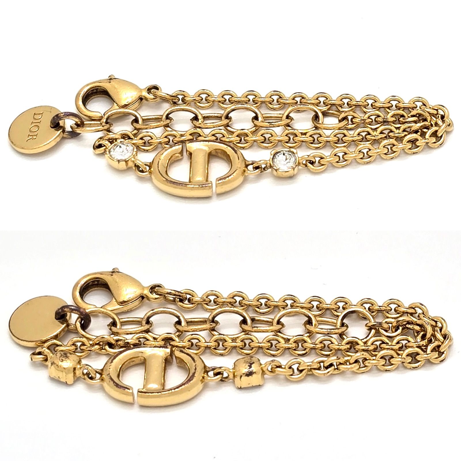 DIOR ディオール NAVY CD ブレスレット 腕周り約15.5~18.9㎝ CD