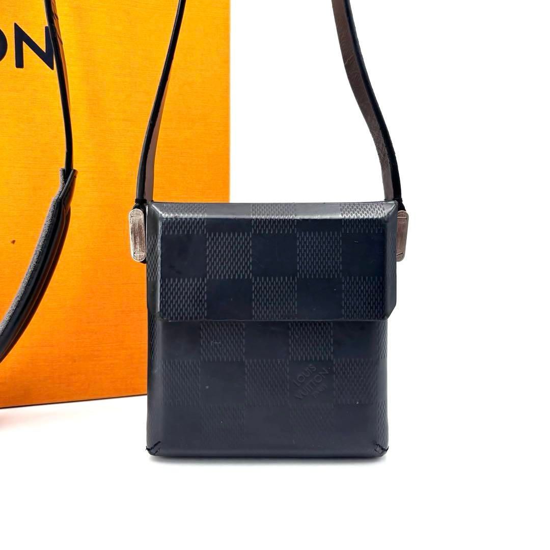 ルイヴィトン M 92160 ダミエグラセ マーティショルダーバッグ ブルー 斜めかけ クロスボディ レザー