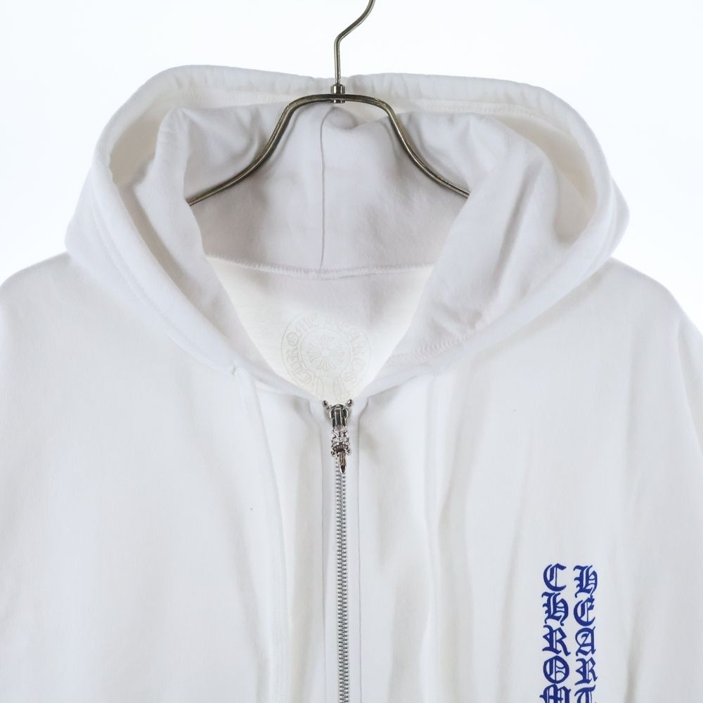 CHROME HEARTS SWTSHRT ダガージップアップパーカーホワイト CHROME HEARTS（クロムハーツ） 新品正規品 パーカー ホワイト M
