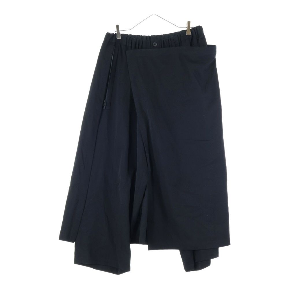 Yohji Yamamoto POUR HOMME ヨウジヤマモト プールオム 21 AW W WRAP PANTS シワギャバジンラップパンツ ブラック HX-P 22-100