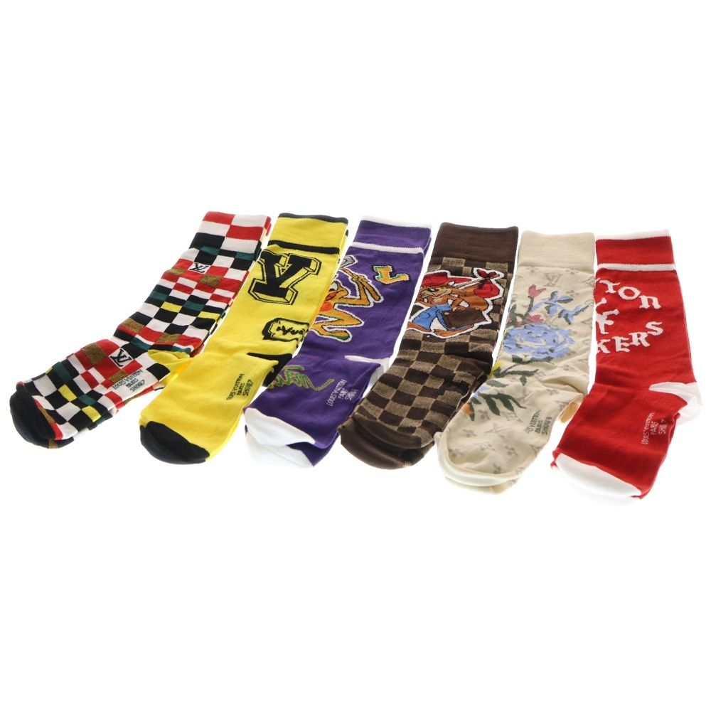 LOUIS VUITTON ルイヴィトン LV Archives 6 Sock Set MP 3404 LVアーカイブ ソックス 靴下 マルチ