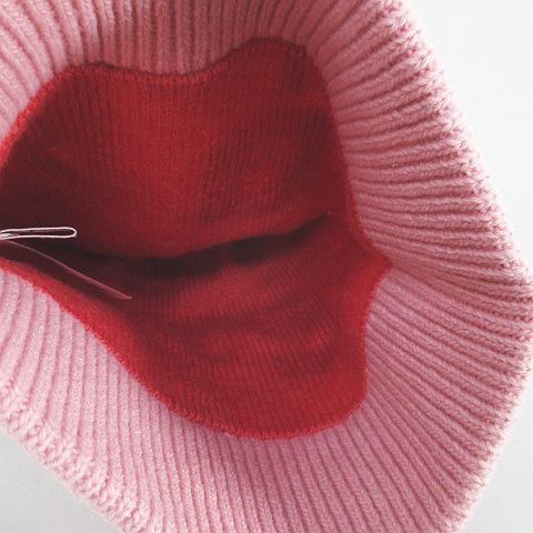 ファミリア Familiar ニット帽 ニットキャップ 帽子 003 ピンク系