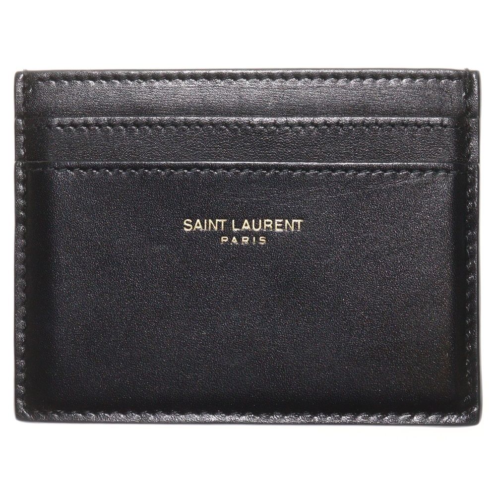 SAINT LAURENT PARIS サンローランパリ ロゴ カードケース 名刺入れ レザー ブラック