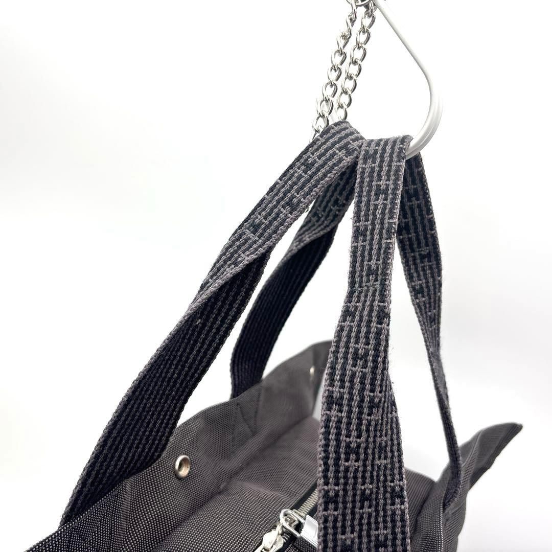 エルメス エールライン GM トートバッグ A4収納可能 グレー系 鞄