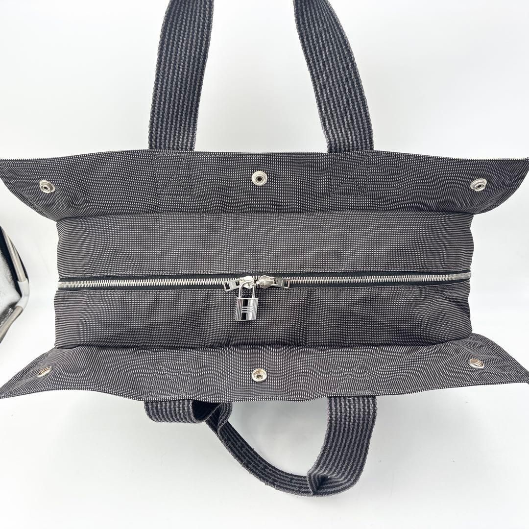 エルメス エールライン GM トートバッグ A4収納可能 グレー系 鞄