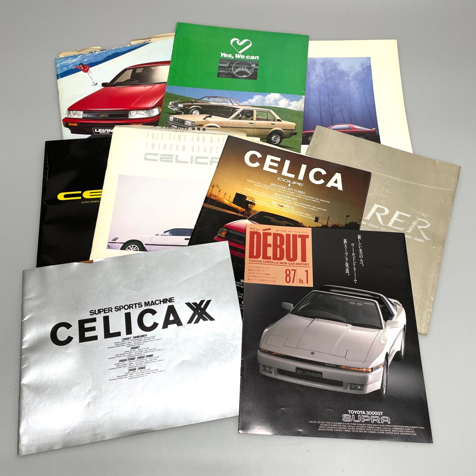 DS 1 TOYOTA セリカ ソアラ スープラ カローラ カタログまとめ 昭和後期 レトロ ヴィンテージ