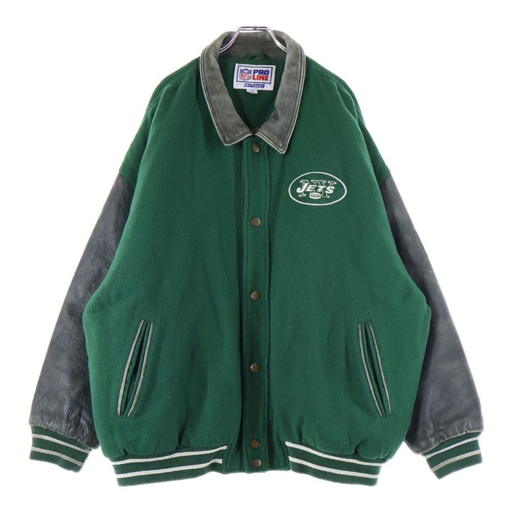 VINTAGE (ヴィンテージ) 90S NFL JETS ウール レザー切替 スタジアム