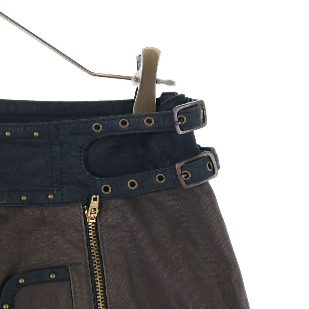 SHARE SPIRIT (シェアスピリット) スタッズ レザー切替 アシンメトリー