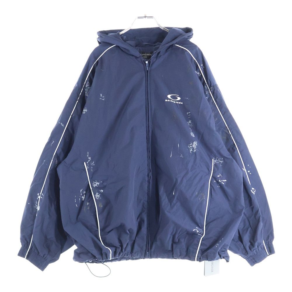 バレンシアガ トラックジャケット ネイビー Balenciaga Loop Sports Icon Large Tracksuit Jacket | Saks Fifth Avenue