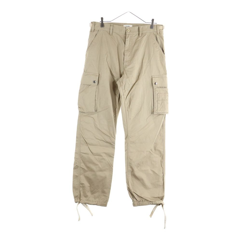 CELINE セリーヌ 24 SS Cotton Linen Cargo Pants コットンリネンカーゴパンツ ミドルライズカーゴパンツ ベージュ
