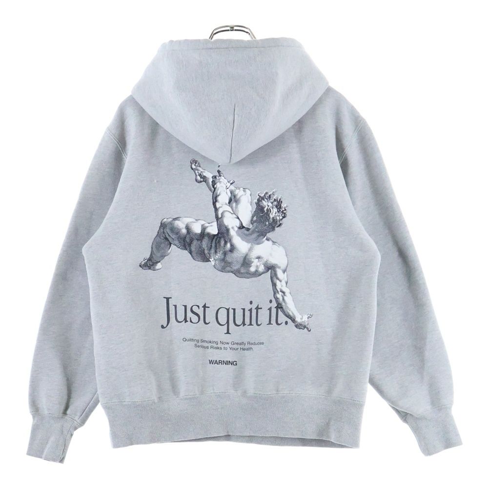 FR2グレー パーカー／値下げ不可 FR2 (エフアールツー) Just Quit It Hoodie プルオーバースウェット