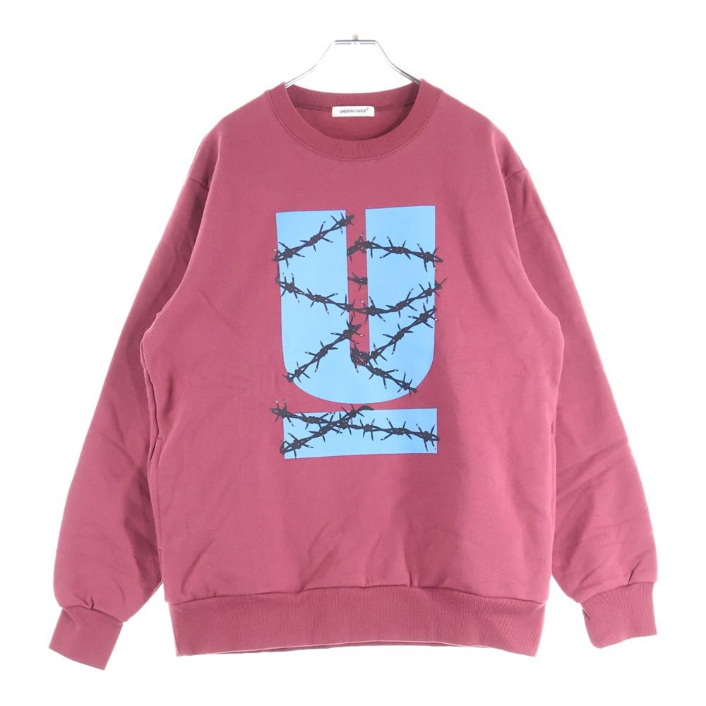 アンダーカバー 24 AW 裏起毛 プルオーバースウェット クルーネックスウェット ボルドー -2