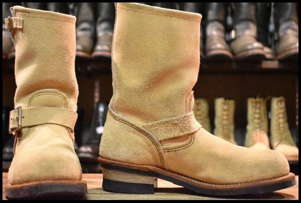 7 5 D 13年 レッドウィング 8268 スエード エンジニア ホーソーンアビレーン ラフアウト スチールトゥ ブーツ redwing FK 404
