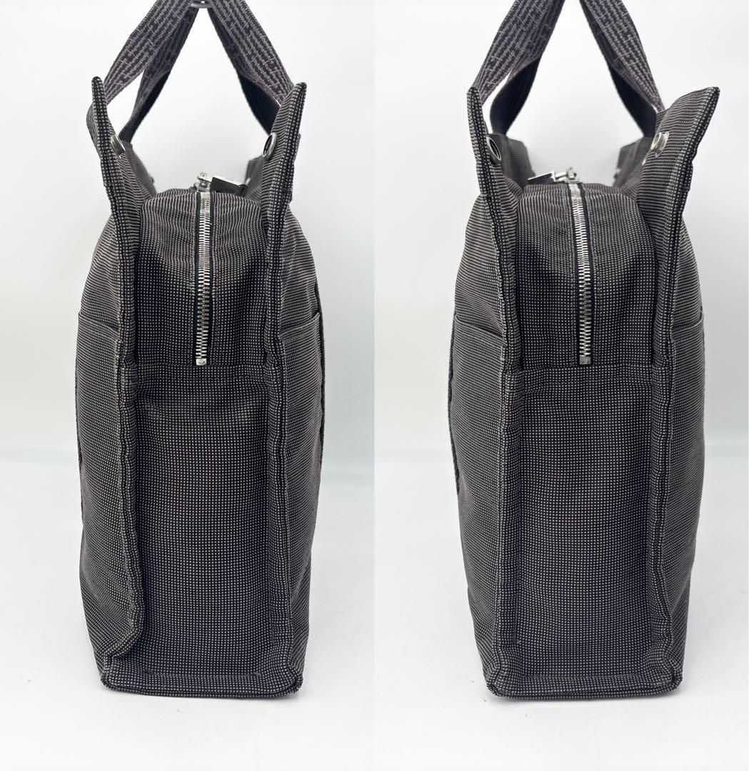 エルメス エールライン MM トートバッグ グレー系 鞄 カバン カデナ(鍵