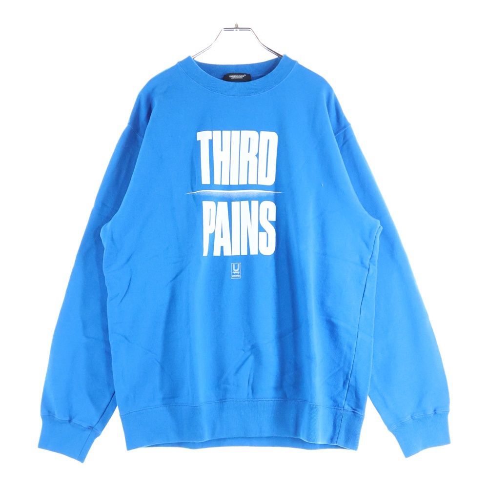 アンダーカバー THIRD PAINS フロントプリント クルーネックスウェット トレーナー ブルー -2