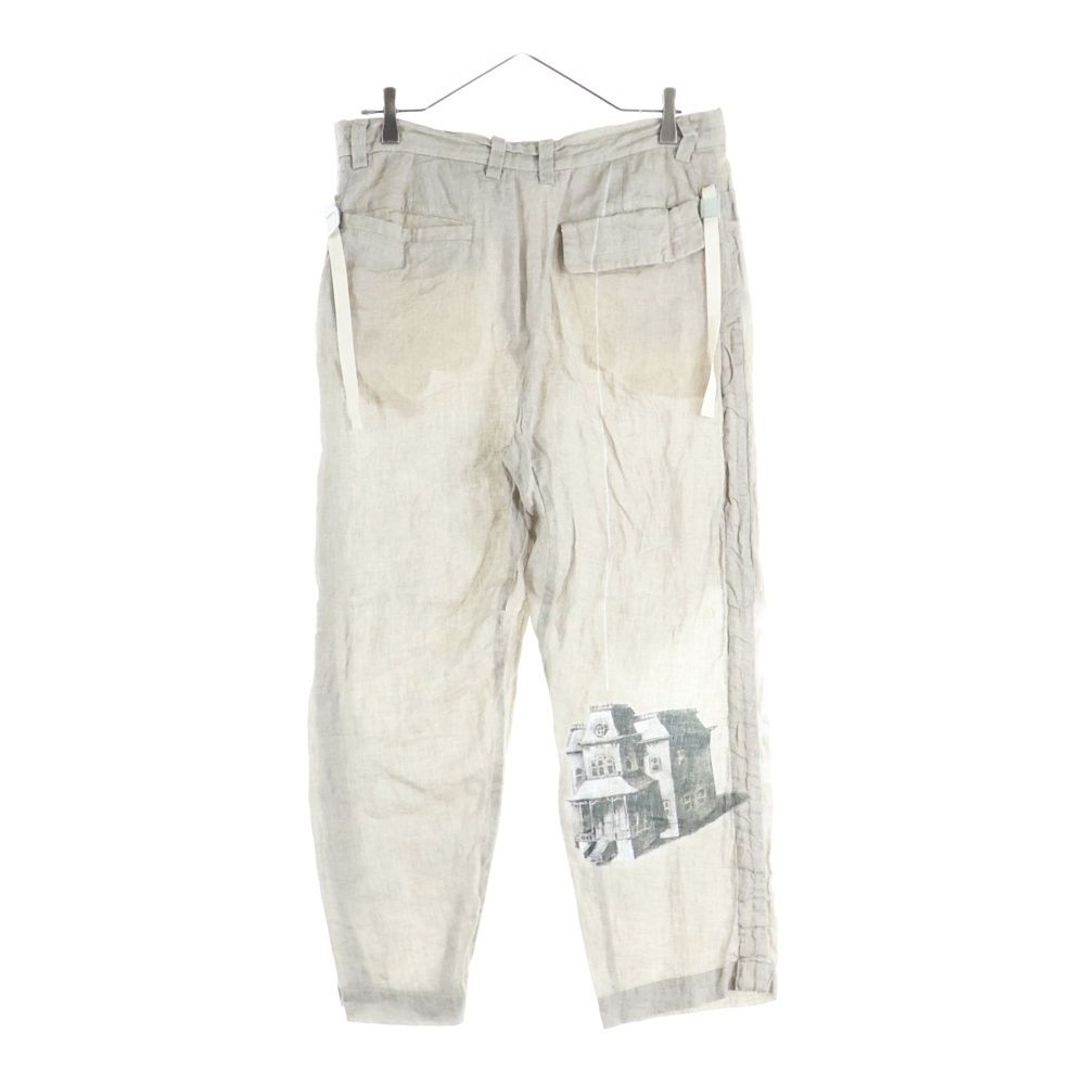 アンダーカバー 25 SS グラフィックデザイン リネンパンツ ベージュ -1