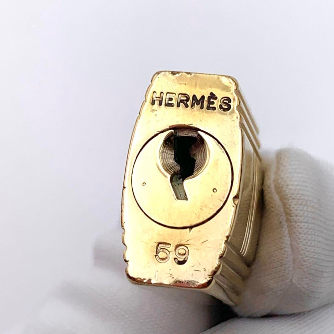 エルメス カデナ 24Kメッキ No.59 59番 鍵付き カデナ キー パドロック
