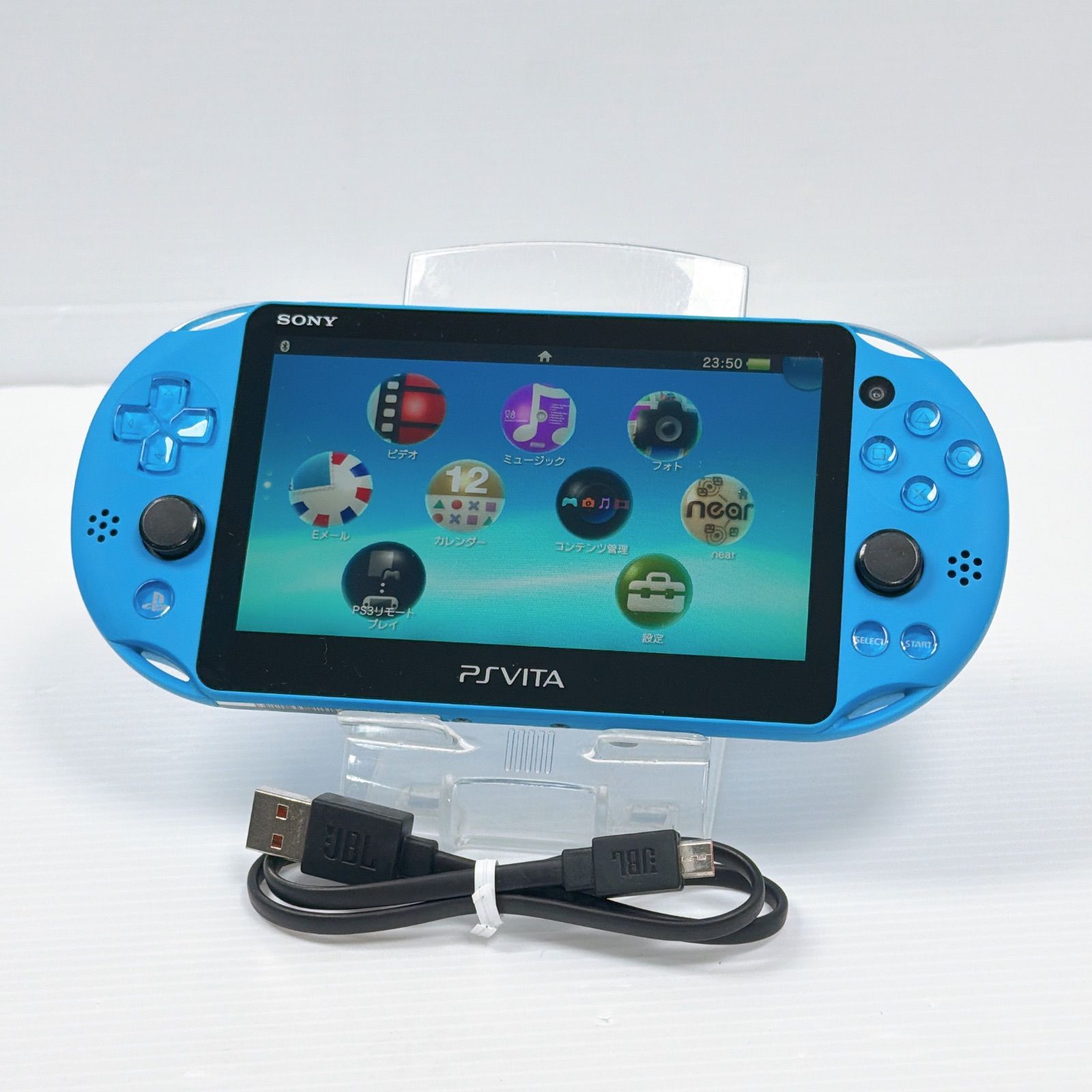 PSVITA PCH 2000 アクアブルー PlayStation Vita FW 3.65 遊べるセット ソニー プレイステーション