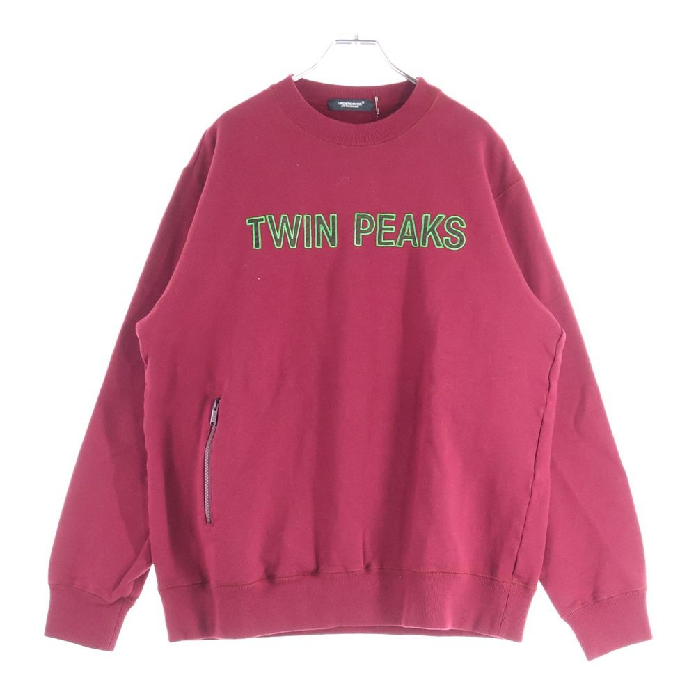 アンダーカバー 24 AW フロント刺繍 クルーネックスウェット トレーナー レッド -1