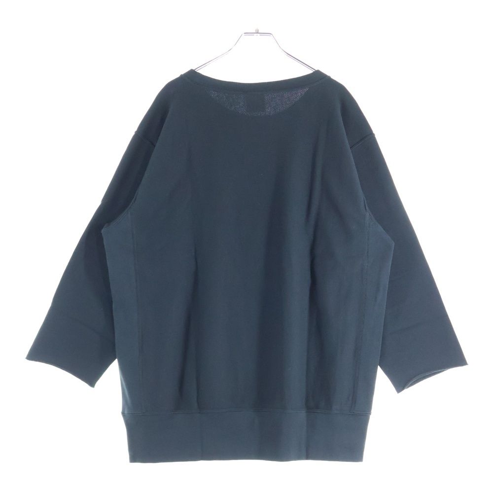 アンダーカバー ×Champion チャンピオン オーバーサイズ 7分袖 リバースウィーブ スウェットトレーナー ブラック C 8-B 010