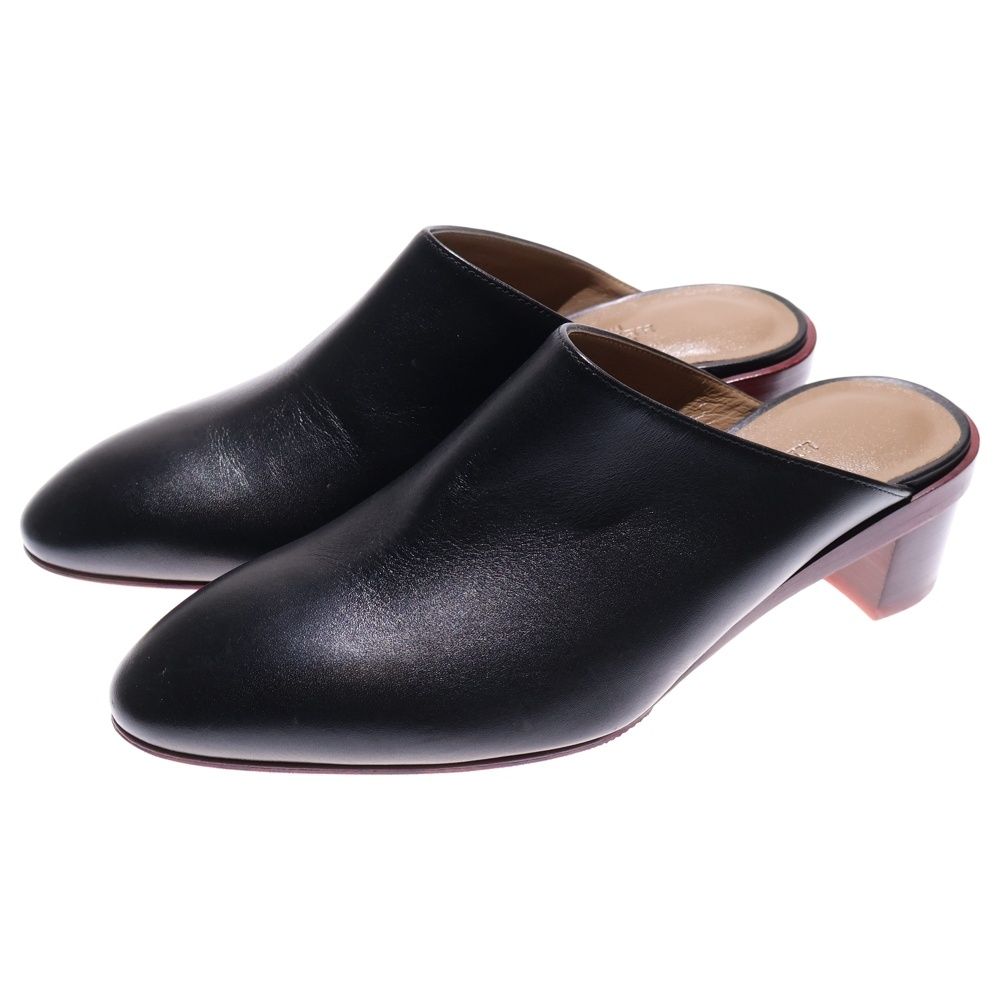 HERMES (エルメス) レザー ヒール サボサンダル ミュール シューズ