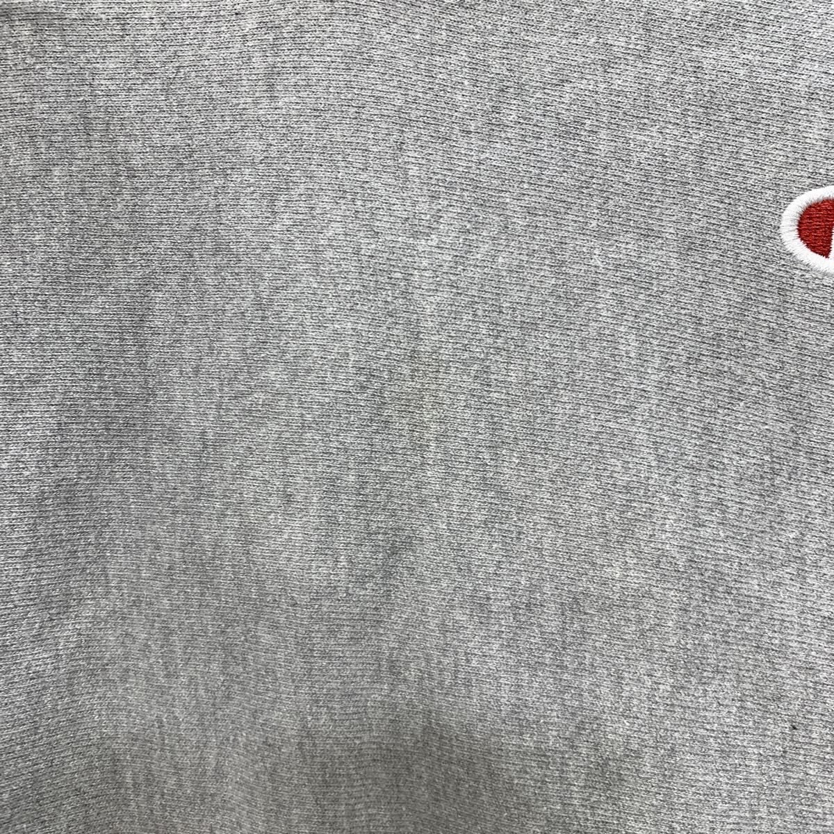 Champion ロゴスウェット パーカー MEDIUM グレー チャンピオン プルオーバー 刺繍ワンポイント 無地スウェット フーディー 秋物 a712-5909