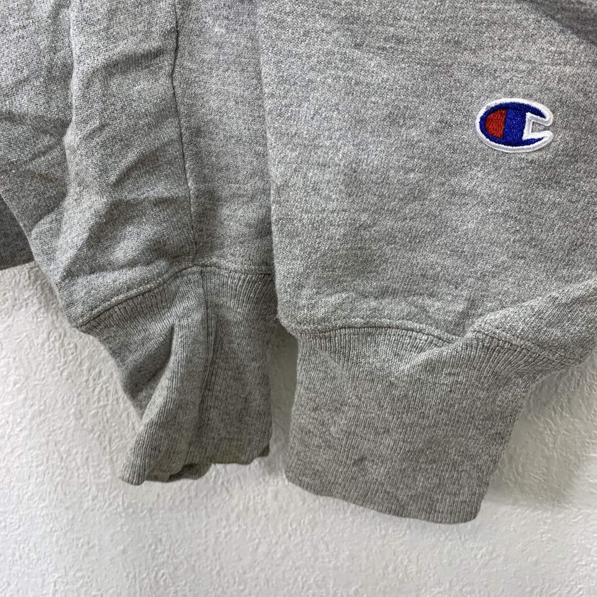 Champion ロゴスウェット トレーナー SMALL グレー チャンピオン プルオーバー 刺繍ワンポイント 無地スウェット 秋物 a712-5914
