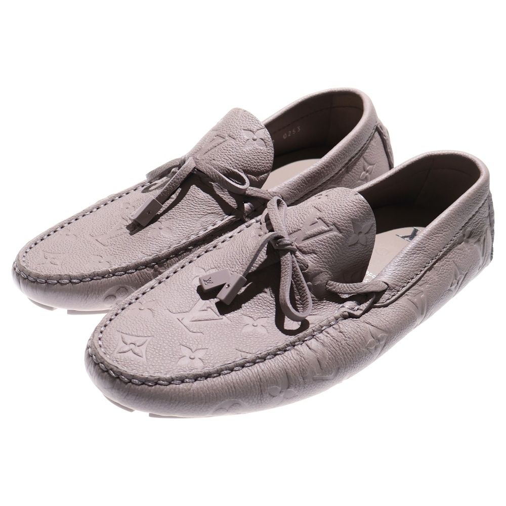 LOUIS VUITTON ルイヴィトン LVドライバー ラインモノグラムローファー ベージュ