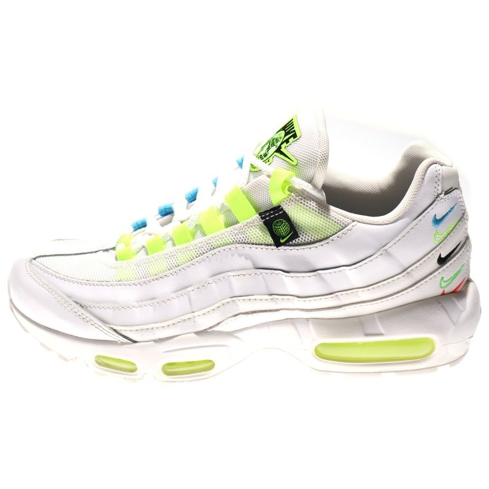 NIKE ナイキ AIR MAX 95 WHITE CV 9030 100 エアマックス95 ワールドワイドホワイト ローカットスニーカー シューズ ホワイト ブルー イエロー US 10 27 cm