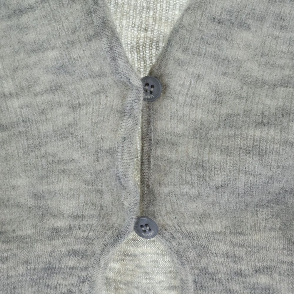 JACQUEMUS ジャックム　モヘアカーディガン　ニット　グレー38サイズ JACQUEMUS ジャックム モヘアカーディガン ニット グレー38サイズ