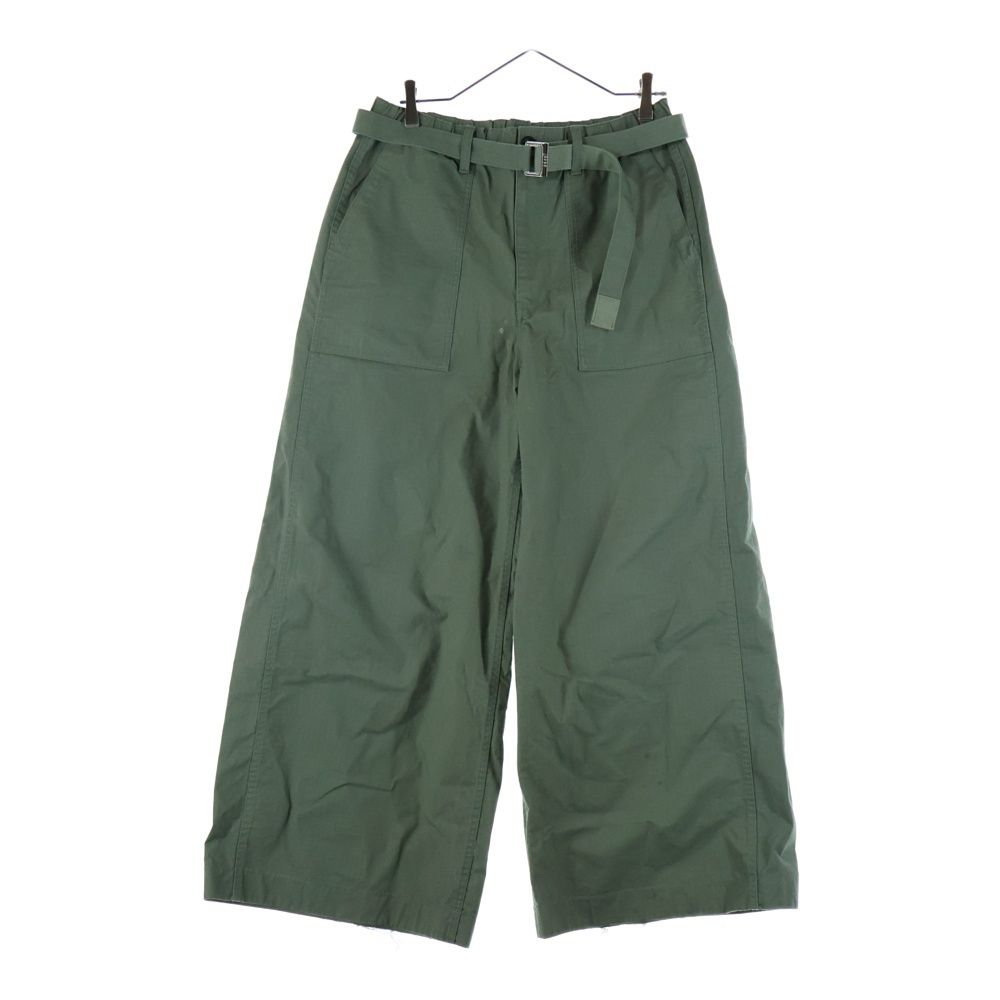 【正規品】Sacai 24AW ミリタリー パンツ Sacai (サカイ) RipStop trouser ベルト ミリタリー ワイド パンツ