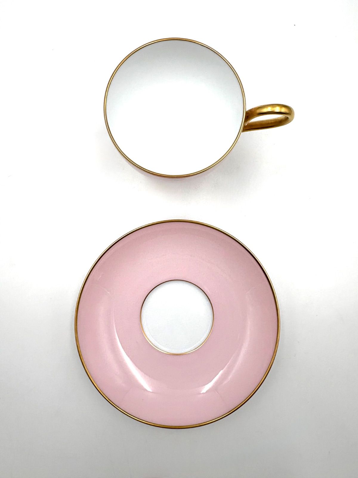 Noritake ノリタケ 最 品 ダイヤモンド 金彩 ピンク カップ ソーサー