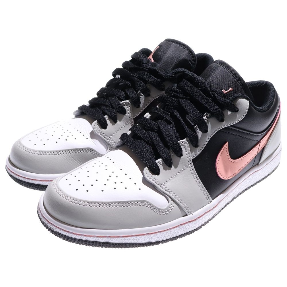 NIKE ナイキ AIR JORDAN 1 LOW エアジョーダン ローカットスニーカー ブラック グレー ピンクUS 8 26 cm 553558-062